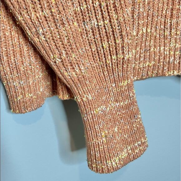 NWT Free People Leo Petal Combo Knit Tunic Turtleneck Oversized Sweater Size M - Picture 5 of 7